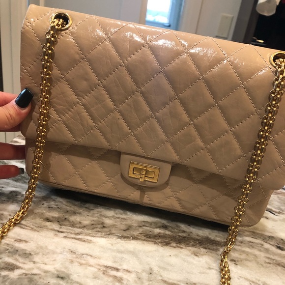 CHANEL Handbags - **AUTHENTIC** BEIGE CHANEL SHOULDER BAG!!